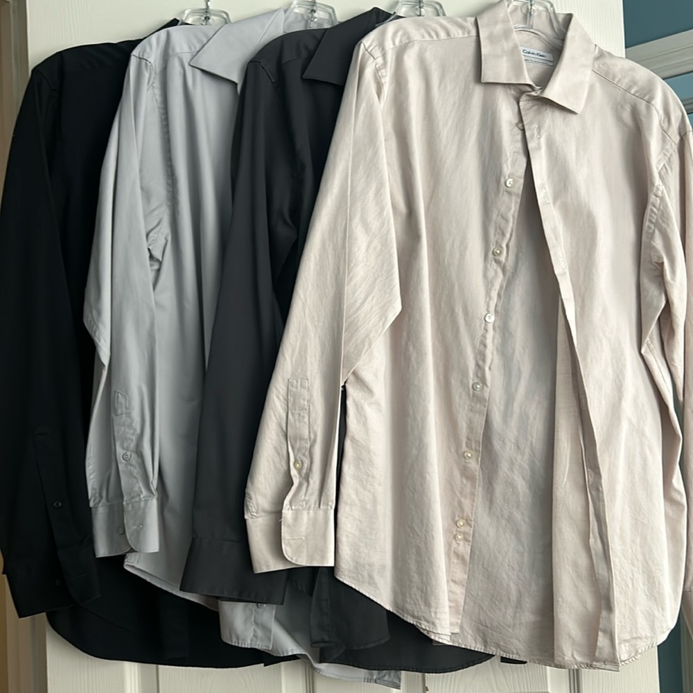 4 Piece Men’s Dress Shirt Bundle 16.5 34/35 sleeve - Lot Sale